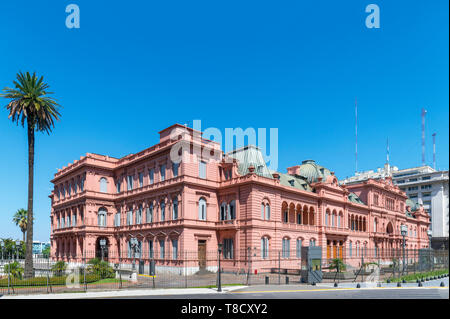 Die Casa Rosada (rosa Haus), Büro des argentinischen Präsidenten, Plaza de Mayo, Buenos Aires, Argentinien Stockfoto
