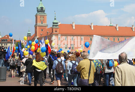 Europa Tag Ereignis, Castle Square, Warschau, Polen, 11. Mai 2019 Stockfoto