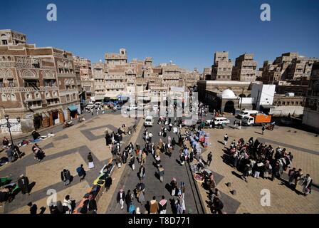 Jemen, Sana &#x2 Bd; ein governatorat, Sanaa, alte Stadt, als Weltkulturerbe von der UNESCO, der Eingang in die Altstadt von Bab el Jemen Stockfoto