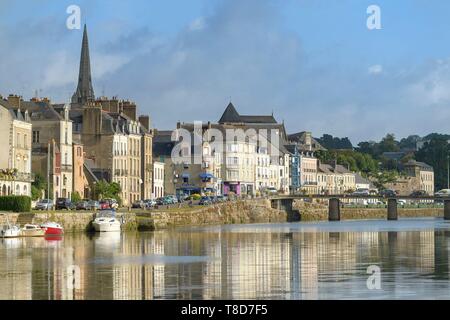 Frankreich, Ille et Vilaine, Redon, den Fluss Vilaine und das Dock Duguay-Trouin Stockfoto