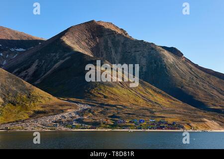 Grönland, Nordwestküste, Murchison Sound im Norden von Baffin Bay, Siorapaluk, die nothern Dorf aus Grönland Stockfoto