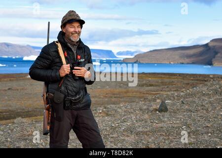 Grönland, Westküste, North Star Bay, Dundas (Thule), der Biologe Rudolf Thomann Stockfoto