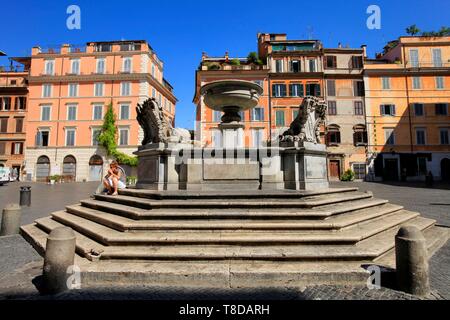 Italien, Latium, Rom, historischen Zentrum als Weltkulturerbe von der UNESCO, Trastevere, Santa Maria, Santa Maria Square Stockfoto