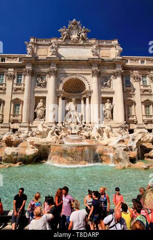 Italien, Latium, Rom, historischen Zentrum als Weltkulturerbe von der UNESCO, Quirinal, Trevi Brunnen Stockfoto