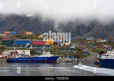 Grönland, Central Region West, (ehemals Sisimiut Holsteinsborg) in Kangerluarsunnguaq Bay Stockfoto