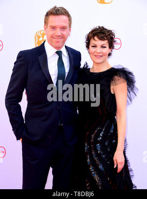 Damian Lewis und Helen McCrory an der Virgin Media BAFTA TV Award, in der Royal Festival Hall in London statt. Stockfoto