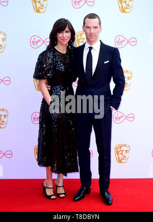 Benedict Cumberbatch und Sophie Jäger an der Virgin Media BAFTA TV Award, in der Royal Festival Hall in London statt. Stockfoto