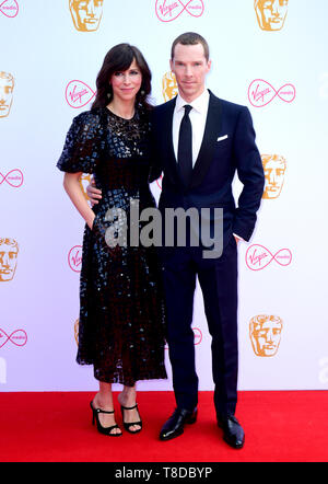 Benedict Cumberbatch und Sophie Jäger an der Virgin Media BAFTA TV Award, in der Royal Festival Hall in London statt. Stockfoto