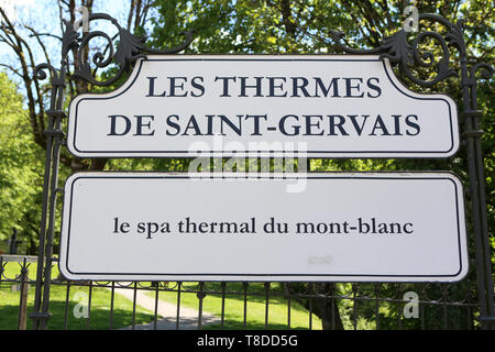 Les Thermes de Saint-Gervais. Le SPA Thermal du Mont-Blanc. Saint-Gervais-les-Bains. Haute-Savoie. Auvergne-Rhône-Alpes. Frankreich. Europa. Stockfoto