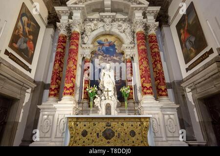 Italien, Veneto, Venedig, ein UNESCO Weltkulturerbe, Stadtteil Dorsoduro, Kapelle in Santa Maria della Salute Basilika, die die Asumption Unserer Lieben Frau an der Punta della Dogana Stockfoto