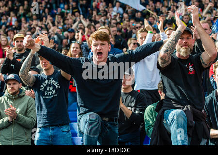 12. Mai 2019 Rotterdam, Niederlande Fußball der niederländischen Eredivisie Feyenoord v ADO Den Haag Feyenoord Unterstützer Stockfoto