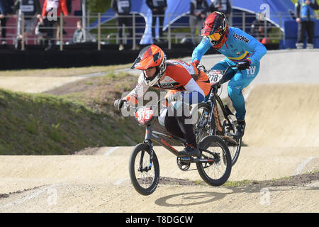 12. Mai 2019 Papendal, den Niederlanden UCI BMX Supercross World Cup Niek Kimmann BMX UCI World Cup Supercross Papendal 2019 Stockfoto