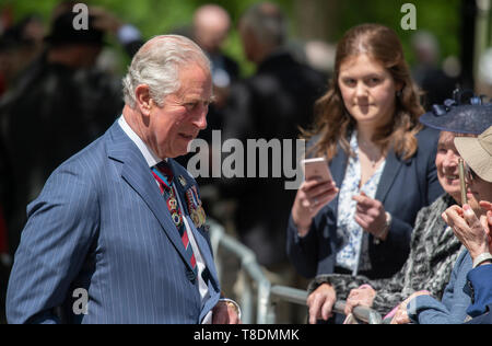 Hyde Park, London, UK. 12. Mai 2019. Seine Königliche Hoheit der Prinz von Wales besucht die kombinierten Kavallerie Alte Kameraden Verband jährliche Parade und Service. Stockfoto