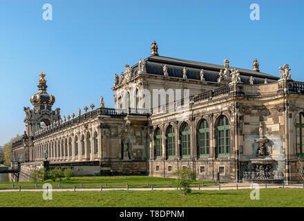 Historischer Zwinger, ein barockes Schloss aus dem 18. Jahrhundert, Wahrzeichen der Altstadt von Dresden Stockfoto