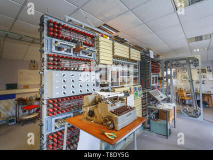 Wiederaufbau der Koloss von Bletchley Park, sobald die top-secret home des Zweiten Weltkriegs Codebreakers, heute ein führender Erbe Attraktion Stockfoto