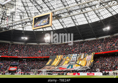 Amsterdam, Niederlande. 12. Mai 2019. Der eredivisie, Johan Cruijffarena, Saison 2018 / 2019, Atmosphäre an der F-Seite während des Spiels Ajax-FC Utrecht 4-1 Credit: Pro Schüsse/Alamy leben Nachrichten Stockfoto