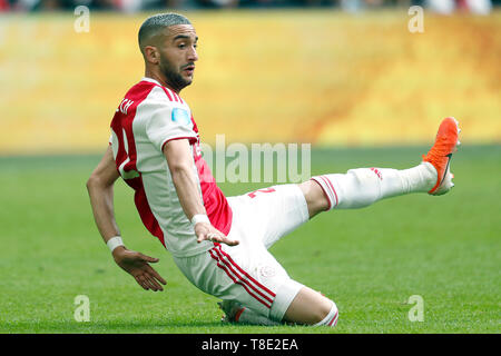 Amsterdam, Niederlande. 12. Mai 2019. Der eredivisie, Johan Cruijffarena, Saison 2018 / 2019, Hakim Ziyech während des Spiels Ajax-FC Utrecht 4-1 Credit: Pro Schüsse/Alamy leben Nachrichten Stockfoto