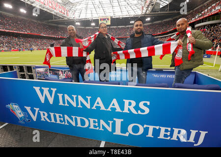 Amsterdam, Niederlande. 12. Mai 2019. Der eredivisie, Johan Cruijffarena, Saison 2018 / 2019, vriendenloterij während des Spiels Ajax-FC Utrecht 4-1 Credit: Pro Schüsse/Alamy leben Nachrichten Stockfoto