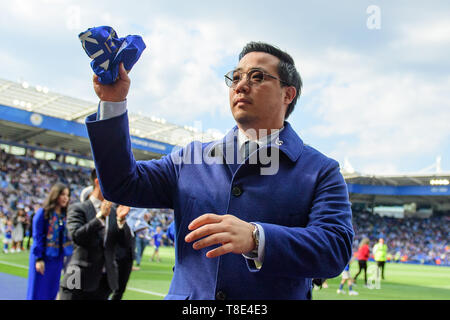 Leicester, Großbritannien. 12. Mai 2019. Aiyawatt Srivaddhanaprabha von Leicester City während der Premier League Match zwischen Leicester City und Chelsea für die King Power Stadion. Nur die redaktionelle Nutzung, eine Lizenz für die gewerbliche Nutzung erforderlich. Foto darf nur für Zeitung und/oder Zeitschrift redaktionelle Zwecke verwendet werden. Credit: MI Nachrichten & Sport/Alamy leben Nachrichten Stockfoto