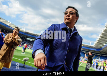 Leicester, Großbritannien. 12. Mai 2019. Vorsitzender und stellvertretender Vorsitzender der King Power, Aiyawatt Srivaddhanaprabha während der Premier League Match zwischen Leicester City und Chelsea für die King Power Stadion, Leicester am Sonntag, den 12. Mai 2019. (Credit: Jon Hobley | MI Nachrichten) nur die redaktionelle Nutzung, eine Lizenz für die gewerbliche Nutzung erforderlich. Foto darf nur für Zeitung und/oder Zeitschrift redaktionelle Zwecke verwendet werden. Credit: MI Nachrichten & Sport/Alamy leben Nachrichten Stockfoto