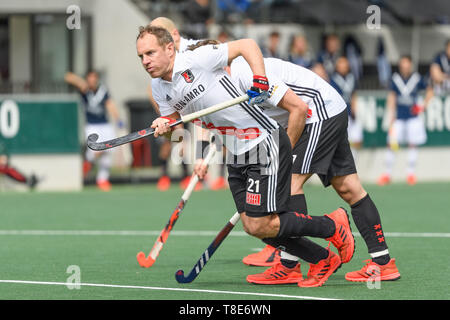 AMSTELVEEN, 11-05-2019, Hoofdklasse Hockey Heren Seizoen 2018-2019. Veranstaltungsort: Wagener Stadion. Teun Rohof während des Spiels AH&BC Amsterdam vs HC Pinoké. Stockfoto