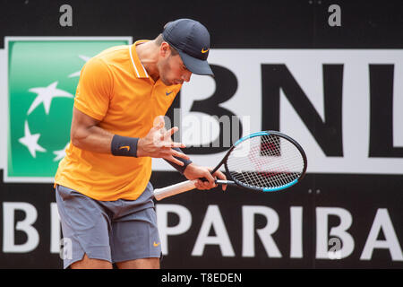 Rom, Italien. 13. Mai, 2019. Borna Coric (CRO) in Aktion Felix Auger-Aliassime (CAN) während Internazionali BNL D'Italia Italian Open auf dem Foro Italico, Rom, Italien Am 8. Mai 2019. Foto von Giuseppe Maffia. Credit: UK Sport Pics Ltd/Alamy leben Nachrichten Stockfoto