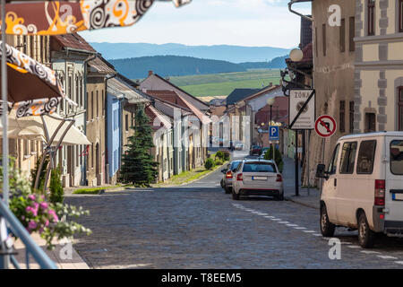 Eine kleine Straße in der Altstadt von Levoèa. Slowakei Stockfoto