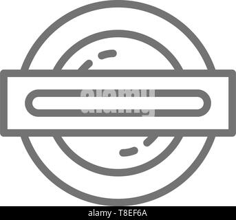 Die Londoner U-Bahn, U-Bahn, Zug Symbol Leitung. Auf weissem Hintergrund Stock Vektor