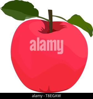 Red Apple, vector Flat Style Design isoliert Abbildung Stock Vektor