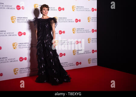 Helen McCrory in der Presse Zimmer im Virgin Media BAFTA TV Award, in der Royal Festival Hall in London statt. Stockfoto