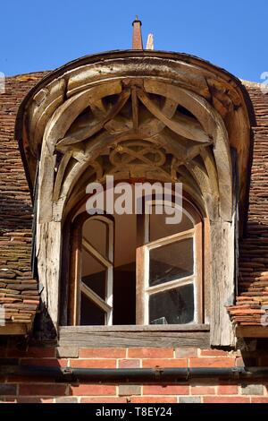 Frankreich, Yonne, Saint Fargeau, Fenster Stockfoto