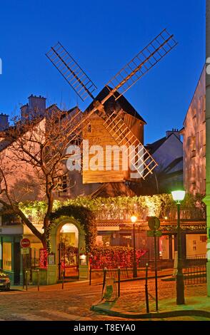 Frankreich, Paris, Butte Montmartre, Moulin De La Galette Stockfoto