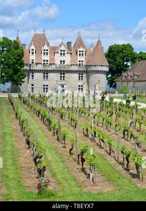 Frankreich, Dordogne, Purple Perigord, das Schloss von Monbazillac, wo der berühmte Wein hergestellt wird Stockfoto