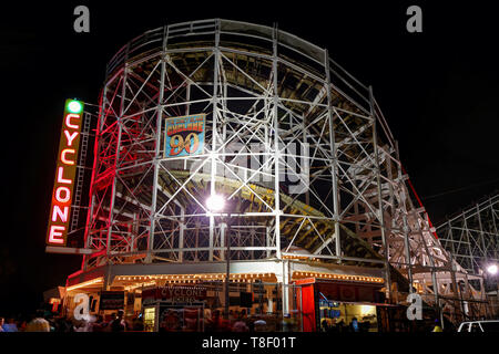 Der Cyclone, Coney Island. Stockfoto