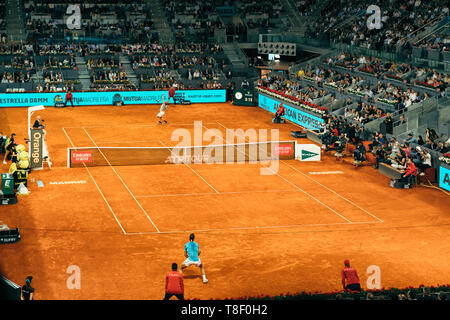 Madrid, Spanien, 11. Mai 2019: Die Caja Magica Tennis Center während der 2019 Mutua Madrid Open ATP Tennis Turnier Premier obligatorisch, Männer Halbfinale Raf Stockfoto