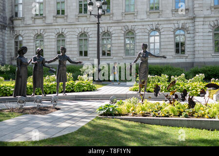 Denkmal für Frauen in der Politik engagierten, Quebec, Kanada Stockfoto