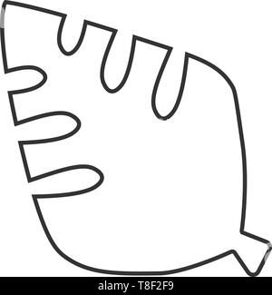 Kontur des Blattes alter Baum, die als Farbstoff verwendet werden können. Auf weissem Hintergrund. Vector Illustration. Stock Vektor