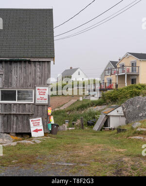 Peggy's Cove, ländliche Gemeinde, die sich am östlichen Ufer des St. Margarets Bay in Nova Scotias Halifax Region, die die Website von Peggys Punkt Lig Stockfoto