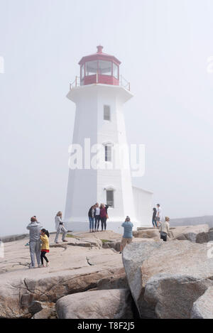 Peggy's Cove, ländliche Gemeinde, die sich am östlichen Ufer des St. Margarets Bay in Nova Scotias Halifax Region, die die Website von Peggys Punkt Lig Stockfoto