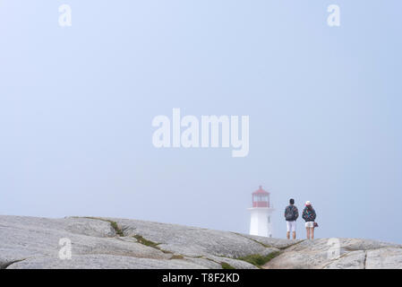 Peggy's Cove, ländliche Gemeinde, die sich am östlichen Ufer des St. Margarets Bay in Nova Scotias Halifax Region, die die Website von Peggys Punkt Lig Stockfoto