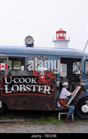 Peggy's Cove, ländliche Gemeinde, die sich am östlichen Ufer des St. Margarets Bay in Nova Scotias Halifax Region, die die Website von Peggys Punkt Lig Stockfoto
