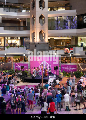 Jazz Festival im Complexe Desjardins, Downtown Montreal. Premier gewerblichen Büro- und Einzelhandel Shopping mall Komplex. Stockfoto