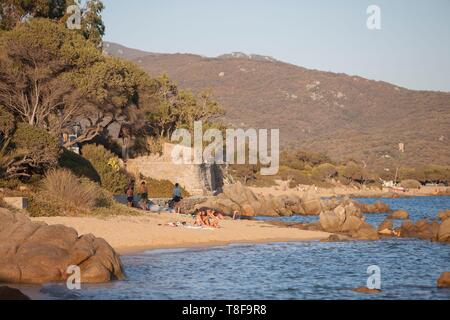 Frankreich, Corse du Sud, Serra di Ferro, Strand von Porto Pollo Stockfoto