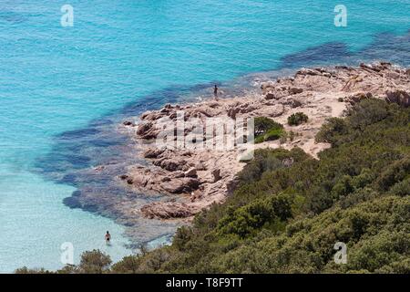 Frankreich, Corse du Sud, SartÞne, Coralli Beach Stockfoto