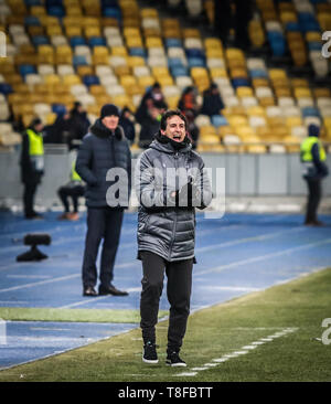 Kiew, Ukraine - November 29, 2018: Arsenal manager Unai Emery in Aktion während der UEFA Europa League Spiel gegen Worskla Poltawa an NSC Olimpiyskyi Stockfoto