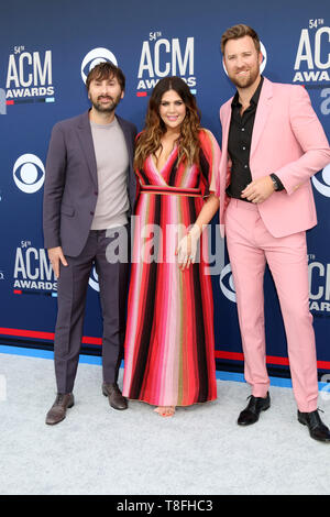 54 Akademie der Country Music Awards im MGM Grand Garden Arena mit: Dave Haywood, Hillary Scott, Charles Kelley Wo: Las Vegas, Nevada, United States Wenn: 07 Apr 2019 Credit: Nicky Nelson/WENN.com Stockfoto