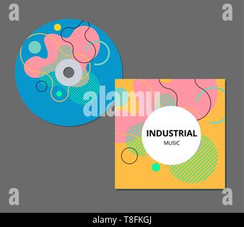 CD Cover presentation Design vorlage mit abstrakten geometrischen Formen, editierbare EPS 10 Vector Illustration. Stock Vektor