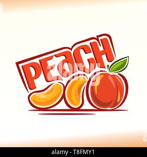 Vektor logo für Pfirsich Stock Vektor