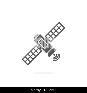 Sat-Symbol auf weißem Hintergrund Stock Vektor