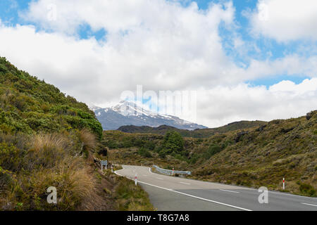 Auf dem Weg zum Mount Ruapehu, Tongariro National Park, Nordinsel von Neuseeland Stockfoto